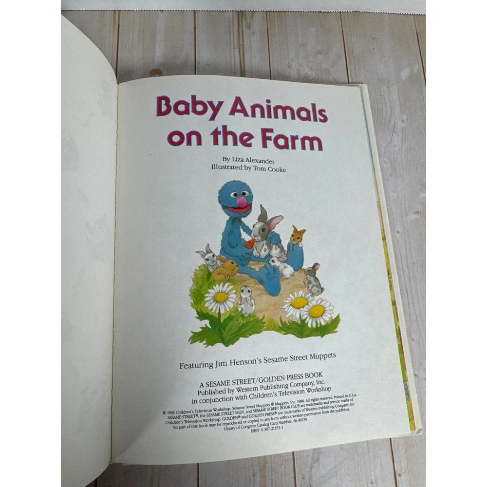 Vintage Sesame Street Book Club Lot 8 Big Bird Farm Pet Zoo‎ Learning 1980s